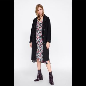 Zara Floral Print Dress with Ruching